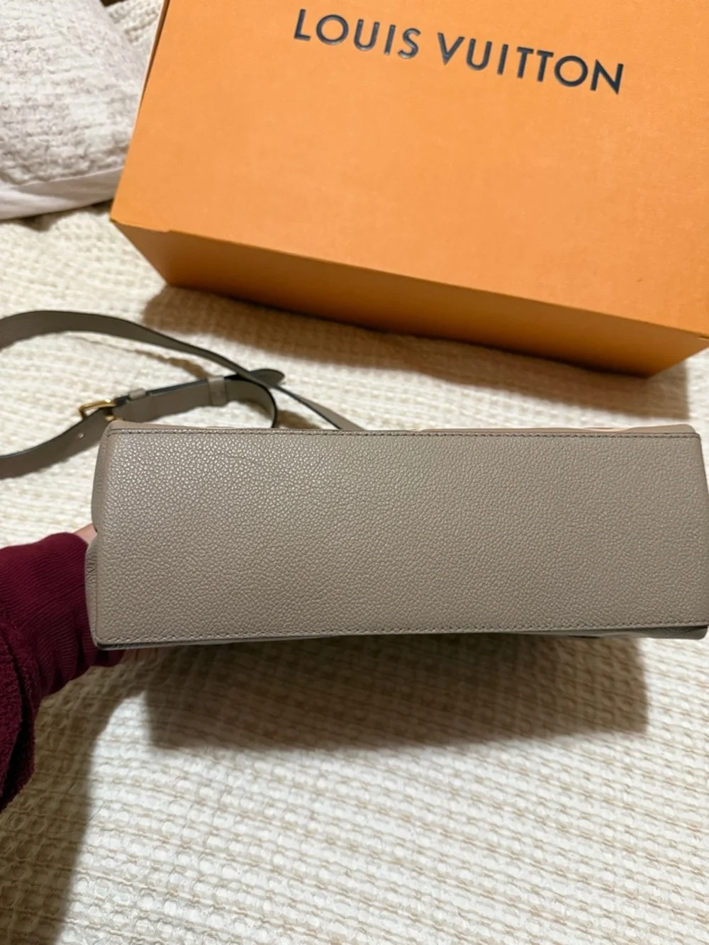 Louis Vuitton Taupe & Cream Monogram Top Handle Satchel - Picture 8 of 10